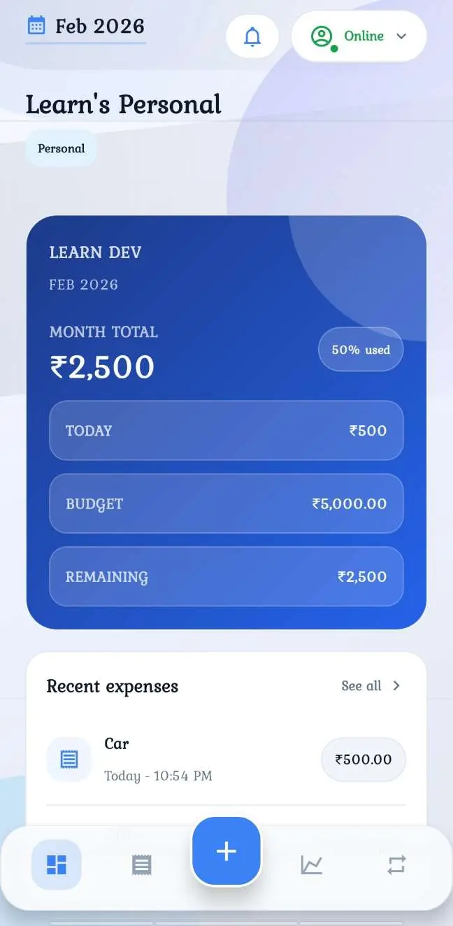 Montraq App Dashboard on Android